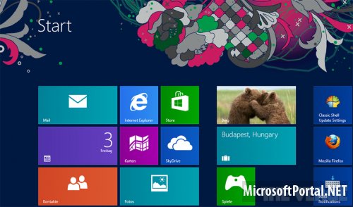 Фоновые рисунки стартового экрана в Windows 8