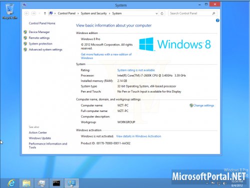 Скриншоты Windows 8 Professional