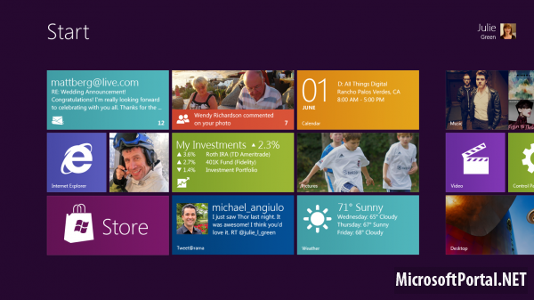 Эволюция Windows 8 – Часть 1: Стартовый экран