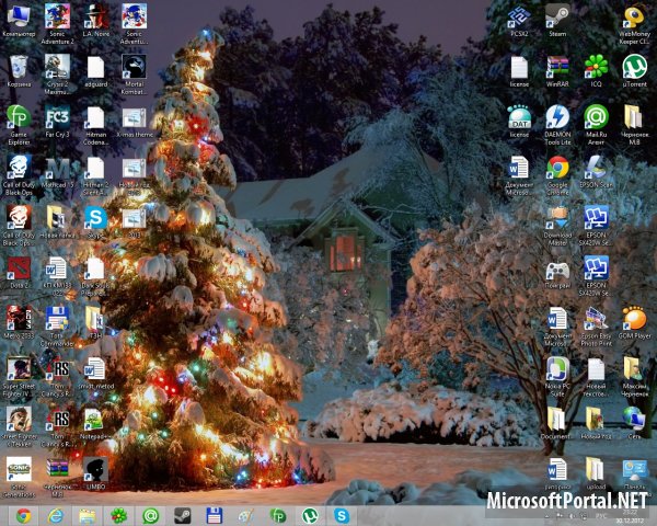 Новогодняя тема для Windows 8
