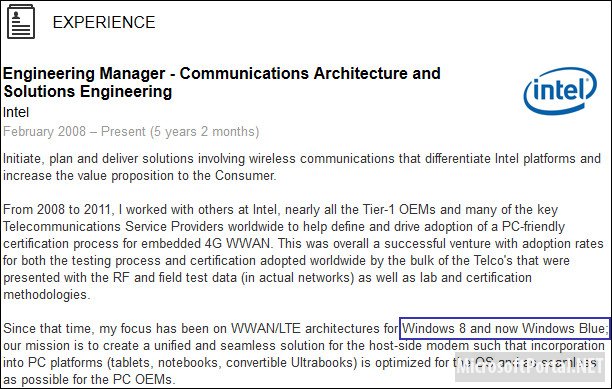 Ещё немного информации о Windows Blue Ещё немного информации о Windows Blue