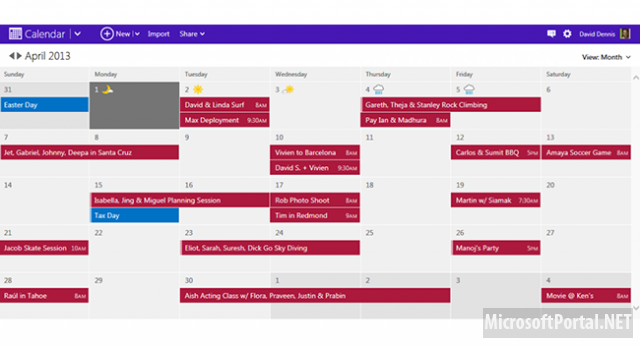 Microsoft выпустила обновление для «Календаря» в Outlook.com