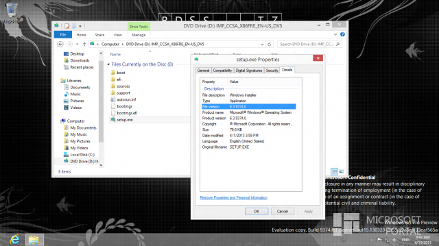 Ещё несколько скриншотов Windows Blue Build 9374