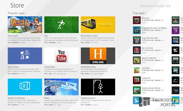 Видео обновлённого Windows Store