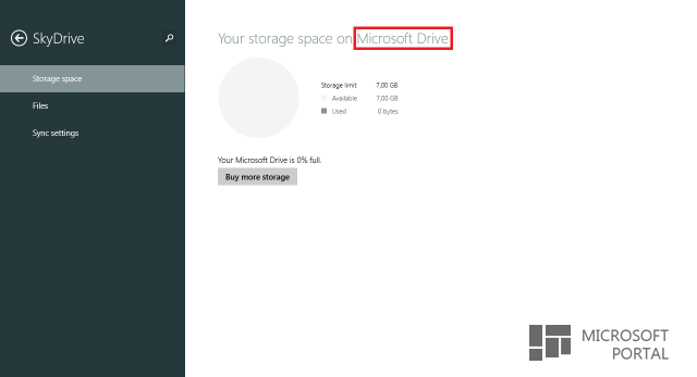 SkyDrive будет переименован в Microsoft Drive?