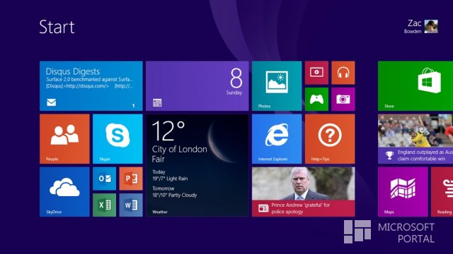 Первое видео о Windows RT 8.1