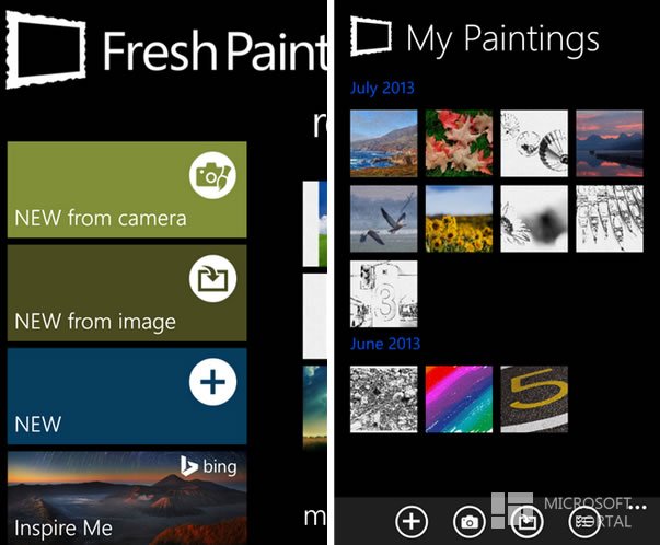 Выпущено обновление приложения Fresh Paint для WP8