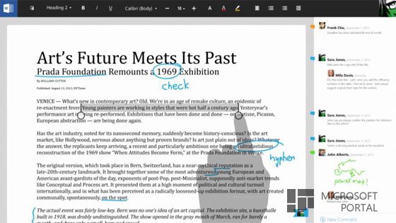 Новые скриншоты сенсорной версии Microsoft Office