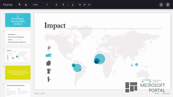 Новые скриншоты сенсорной версии Microsoft Office