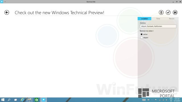 Несколько скриншотов голосового помощника Cortana в Windows 9 Несколько скриншотов голосового помощника Cortana в Windows 9
