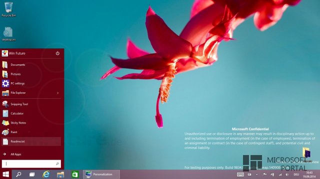 Очередная порция скриншотов сборки Windows 9 Build 9834