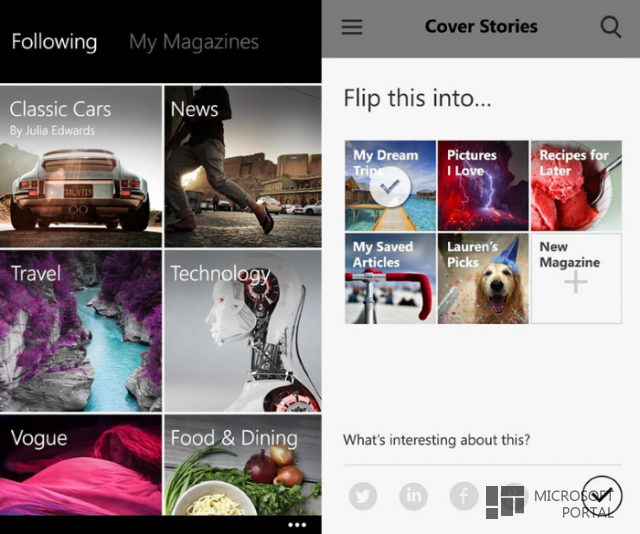 Приложение Flipboard вышло для WP