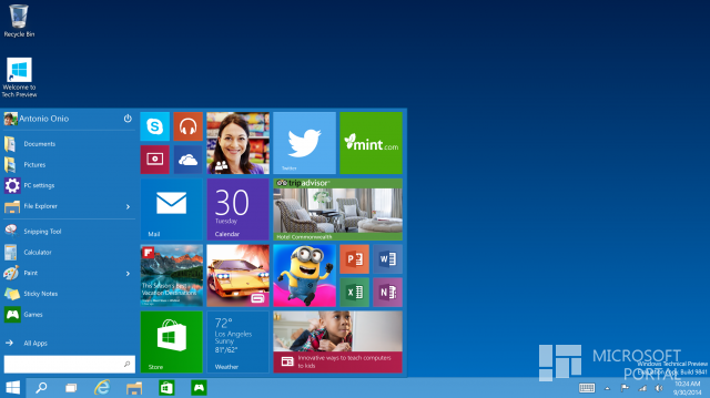 5 скриншотов Windows 10 Build  9841 (Technical Preview)