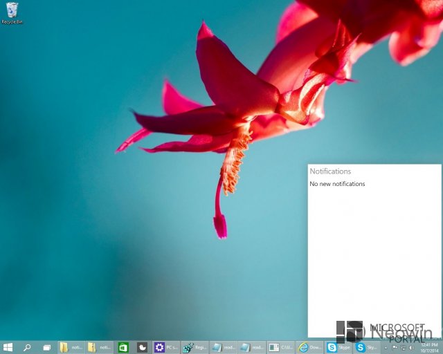 Включаем новый Центр уведомлений в Windows 10 Technical Preview