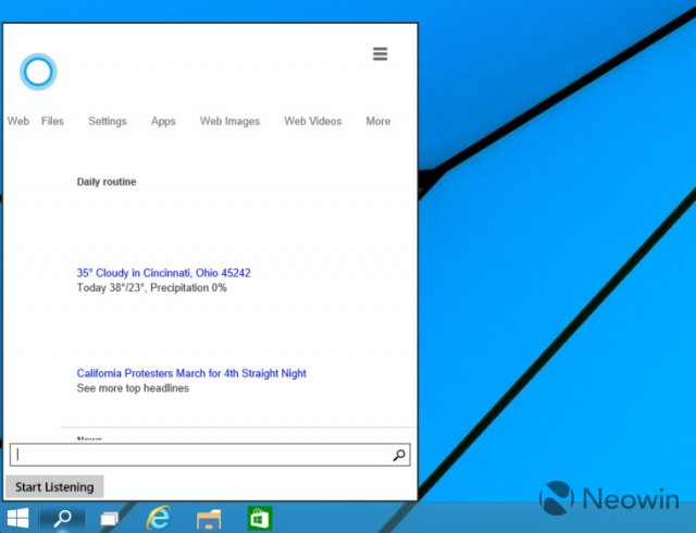 Ещё больше изображений голосового помощника в Windows 10