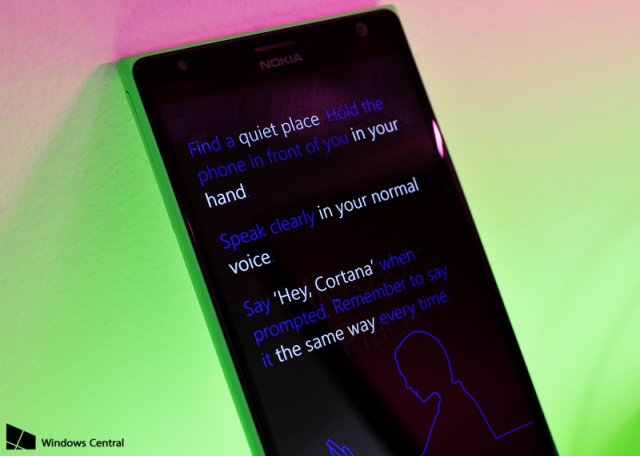Функция «Эй, Cortana» в действии