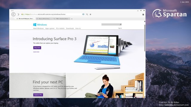 Концепт браузера Microsoft Spartan