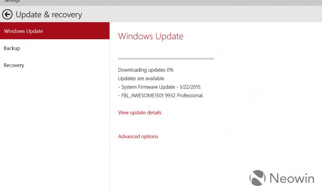 После установки патча KB3035129 Windows 10 пытается загрузить сборки 9931/9932