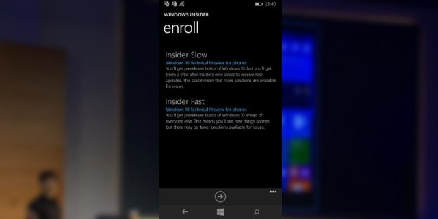 Microsoft выпустила Windows 10 for Phones Technical Preview для медленного кольца обновлений