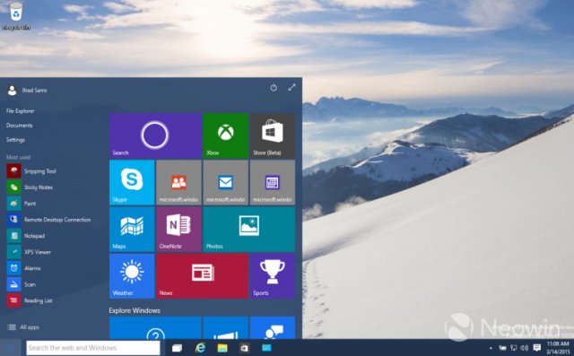 Несколько интересных изменений в сборке Windows 10 Pro Technical Preview Build 10036