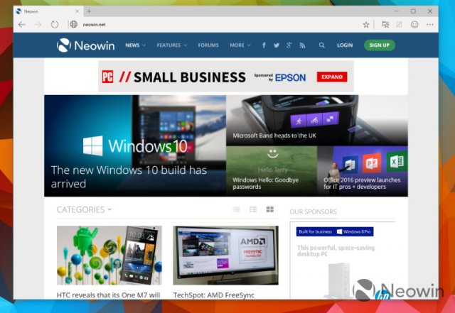 В Сеть попал WIM-файл сборки Windows 10 Build 10014 с браузером Spartan