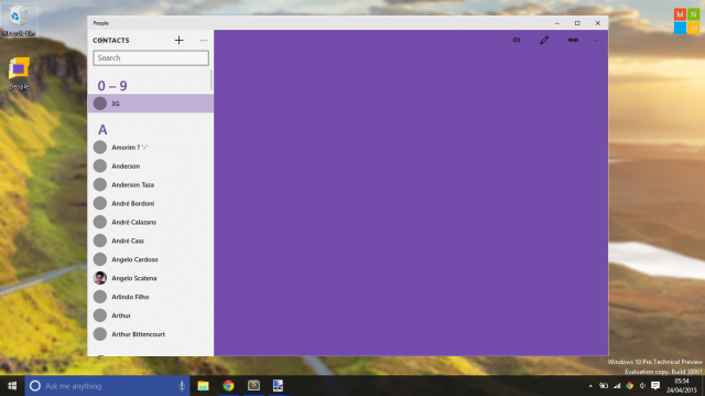 Заставляем работать новое приложение Люди в сборке Windows 10 Build 10061