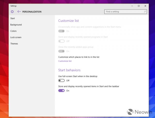 Windows 10 Build 10114: меню Пуск получил больше вариантов настройки Windows 10 Build 10114: меню Пуск получил больше вариантов настройки
