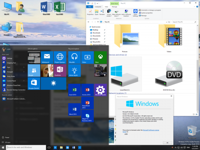 Скриншоты и документация сборки Windows 10 Build 10125 Скриншоты и документация сборки Windows 10 Build 10125