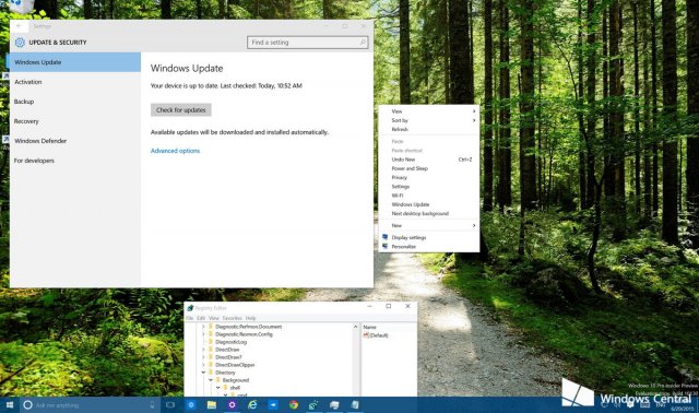 Добавляем нужные настройки в контекстное меню Рабочего стола для Windows 10