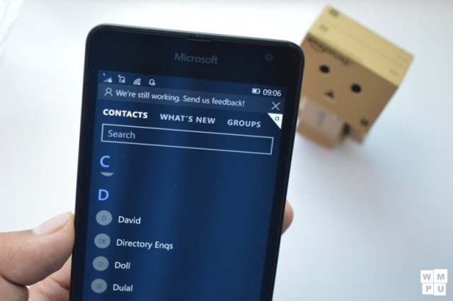 Демонстрация новой анимации живой плитки приложения Люди в Windows 10 Mobile