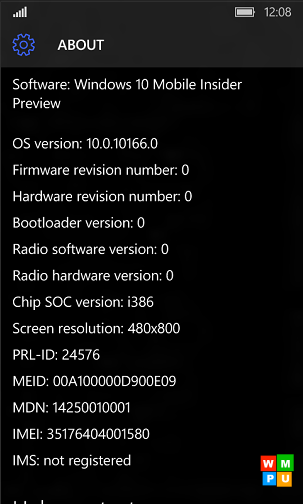 Ещё скриншоты сборки Windows 10 Mobile Build 10166