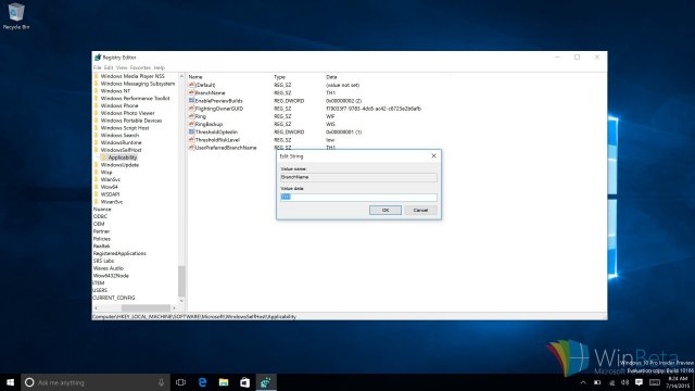 Следующие сборки Windows 10 для инсайдеров будут уже из ветки th1