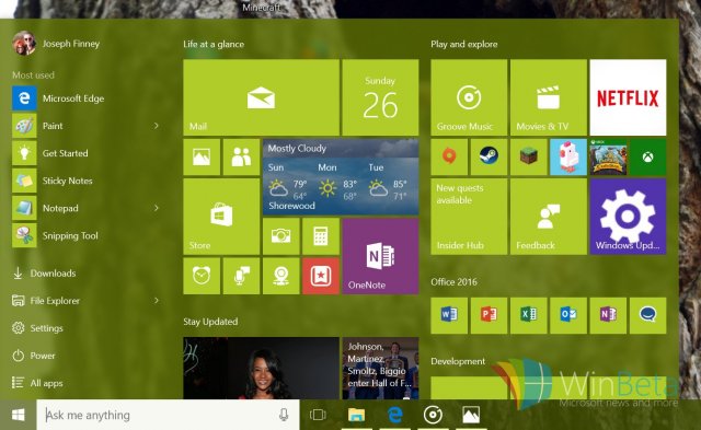 Как настроить меню Пуск в Windows 10